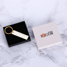 Load image into Gallery viewer, Drive Safe Keychain for Boyfriend Gifts for Him Husband Fiance Groom Hubby Anniversary Valentines Day Birthday Christmas Wedding Present From Her Girlfriend Wife Golden I Love You Key Ring Tag