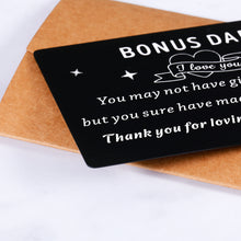 Load image into Gallery viewer, Bonus Dad Gifts, Wallet Insert Card Gifts For Dad, Fathers Day Gifts From Daughter Wife, Gifts For Him Dad From Son, Birthday Gifts For Dad, Daddy Gifts, Stepdad Gifts