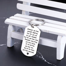 Load image into Gallery viewer, Recovery Gifts for Women Men Motivational Keychain from Depression Surgery Suicide Addiction Alcoholics Sobriety Presents for Cancer Survivor Warrior Fighter Graduation Birthday Competition Jewelry