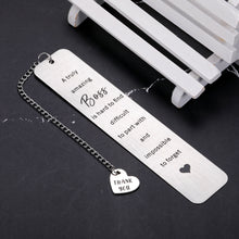 Load image into Gallery viewer, Boss Day Gifts, Boss Lady Gifts for Women, Boss Gifts for Women Men, Thank You Gifts Bookmark for Boss Leader Mentor Supervisor Retirement Goodbye Leaving Going Away Gifts for Boss Christmas Birthday