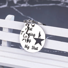 Load image into Gallery viewer, Hamilton Musical Merchandise Inspirational Keychain Gifts Not Throwing Away My Shot Broadway Theater Gift for Birthday Valentines Christmas Graduation Back to School Key Ring for Teen Girls