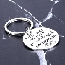 Load image into Gallery viewer, Greys Anatomy Merchandise You’re My Person Gift Keychain for Wife Husband Christmas Gift for Boyfriend Girlfriend Best Friend Gifts for BFF Birthday Valentines Present Anniversary Wedding Jewelry