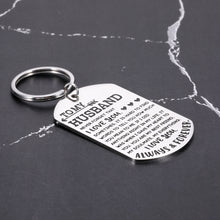 Load image into Gallery viewer, Valentines Day Gifts for Him Husband Gifts from Wife I Love You Keychain for Men Anniversary Engagement Christmas Wedding Birthday Gifts for Hubby Fiance Groom from Wifey Bride Fiancee Sentimental