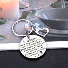 Load image into Gallery viewer, Sisters Gifts from Sister Brother Keychain Sweet 16 Birthday Christmas Gifts for Big Little Soul Sister Best Friend BFF Bestie Wedding Jewelry for Bride Bridesmaid Women Valentines Day for Teen Girls