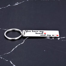 Load image into Gallery viewer, Boyfriend Christmas Gifs for Men Valentines Day Keychain for Husband Anniversary for Him Engagement Wedding Present for Couples You Have My Heart Birthday Jewelry
