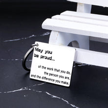 Load image into Gallery viewer, Employee Appreciation Gift for Coworker Boss Thank You Keychain for Friends Volunteer Coach Mentor Women Men Christmas Birthday Retirement Jewelry Colleague Leaving Goodbye Going Away Farewell Gifts