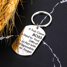 Load image into Gallery viewer, Gifts for Your Boss Keychain for Men Women Gifts for Boss Female Male Appreciation Leaving Away Retirement Present for Lady Leader Mentor Supervisor Boss’s Day Birthday Christmas Thanksgiving Jewelry