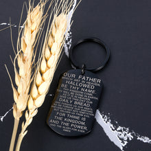 Load image into Gallery viewer, Christmas Christian Gifts for Women Men The Lord's Prayer Keychain Inspirational Bible Verse Quotes Church Religious Believer Present for Son Daughter Dad Mom Birthday Thanksgiving Jewelry