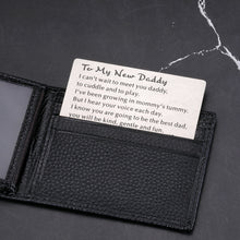 Load image into Gallery viewer, New Dad Gifts for Men Daddy to Be First Time Wallet Card Insert Fathers Day Gift for Dad Expectant Father to Be Husband from Wife Pregnancy Baby Announcement Gift for Soon to Be Dad Birthday Christmas
