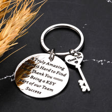 Load image into Gallery viewer, Coworker Thank You Keychain Employee Team Appreciation Gift Bulk for Women Men Colleagues Supervisor Coach Leader Mentor Boss Day Leaving Going Away Goodbye Retirement Team Gifts Birthday Christmas