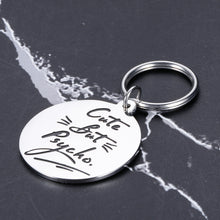 Load image into Gallery viewer, Funny Gifts for Cat Lovers for Women, Dog Tags, Dog Lovers Gifts for Son Daughter, Cute But Psycho Dog Tag Collars Charm for Pet, Puppy Kitty Birthday Gifts from Mom Dad, Boy Girl Dog Tags