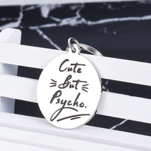 Load image into Gallery viewer, Funny Gifts for Cat Lovers for Women, Dog Tags, Dog Lovers Gifts for Son Daughter, Cute But Psycho Dog Tag Collars Charm for Pet, Puppy Kitty Birthday Gifts from Mom Dad, Boy Girl Dog Tags
