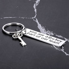Load image into Gallery viewer, Keychains for Women, Thank You Gifts, Bulk Gifts for Coworkers, Farewell Gifts, Employee Appreciation Gifts, You’re A Key Part of Our Team Keychain for Men Gifts for Christmas