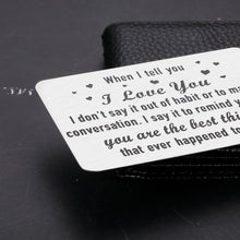 Load image into Gallery viewer, Wallet Insert Card Best Top Birthday Gifts for Boyfriend Men Wife Husband Groom Christmas Valentines Day Anniversary Engagement Wedding Gifts for Couple Unique I Love You Gifts for Him Her Girlfriend