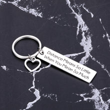 Load image into Gallery viewer, Couple Lover Keychain Long Distance Relationships Friendship Gifts for Boyfriend Girlfriend BFF Husband Wife Daughter Son Sister Him Her Military Birthday Anniversary Christmas Presents