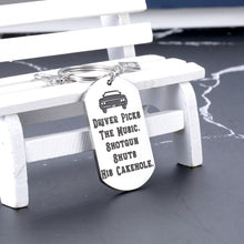 Load image into Gallery viewer, Funny Christmas Gifts Supernatural Merchandise Keychain for Women Men Supernatural Fan Gifts for New Driver Trucker Musician Brother Best Friends Birthday Gifts TV Show Merchandise Charms Jewelry