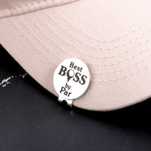 Load image into Gallery viewer, Boss Day Gifts for Men, Boss Gifts for Men Women, Best Boss by Par Golf Ball Marker for Men Magnetic Hat Clip, Employee Appreciation Thank You Gifts for Leader Boss Christmas Retirement Farewell Gifts