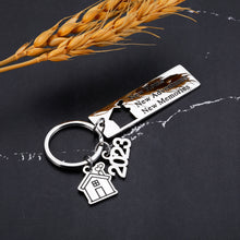 Load image into Gallery viewer, House Warming Gifts New Home, Housewarming Gifts for New house, 2023 New Home Gifts for Home, New Home Gifts for Friend Family Neighbors Coworker Couple Moving House Christmas Gifts New House Keychain