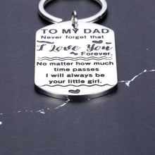 Load image into Gallery viewer, Dad Gifts from Daughter I Love You Keychain for Birthday Christmas Daddy Papa Stepdad Him Men Presents from Kids Girls Women for Father's Day Valentine’s Day Thanksgiving Anniversary