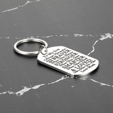 Load image into Gallery viewer, Inspirational Keychain Gifts for Son from Mom Tag Encouragement Present for Teen Boys Men Jewelry Gift Birthday Military Day Graduation Wedding Day Always Remember You Are Braver Pendant