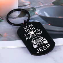 Load image into Gallery viewer, Car Accessories for Women Men Keychain for Husband Boyfriend Christmas Present for Driver Car Lover Boy Son Girl Daughter Birthday Gifts for Car Enthusiast Wrangler Off Road Jewelry