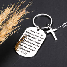 Load image into Gallery viewer, Christian Gifts for Women, Inspirational Bible Verse Keychain for Men, Best Friend Christmas Easter Religious Gifts for Women Christian, Catholic Gifts Key Chain for Men Graduation Birthday