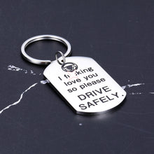 Load image into Gallery viewer, Keychain for Boyfriend Drive Safe I Love You Gifts for Him Husband Cute Gifts Key Chains for Her Girlfriend Wife Valentines Day Anniversary Birthday Christmas Presents Engagement Wedding Jewelry