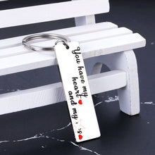 Load image into Gallery viewer, Boyfriend Christmas Gifs for Men Valentines Day Keychain for Husband Anniversary for Him Engagement Wedding Present for Couples You Have My Heart Birthday Jewelry
