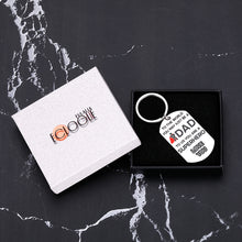 Load image into Gallery viewer, Dad Gifts Keychain from Daughter Son Kids To The World You May Just Be A Dad Keyring Jewelry for Daddy Papa Man for Father’s Day Birthday Christmas Thanksgiving Valentine Anniversary