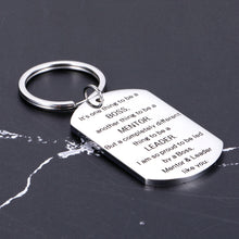 Load image into Gallery viewer, Boss Gifts Appreciation Keychain Mentor Leader Supervisor Thank You Keyring Boss Retirement Leaving Away Present from Staff Employee Office Party Birthday Christmas Thanksgiving Jewelry