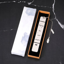 Load image into Gallery viewer, 2022 Inspirational Bookmark with Chain Christmas Graduation Gifts for Him Her Promotion Retirement Birthday Gifts for Women Men Teens Boy Girl Book Lovers Boss Coworker Leaving Gifts New Dad Mom Gifts
