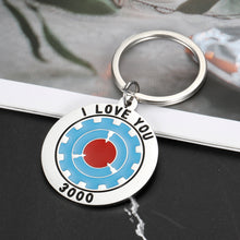 Load image into Gallery viewer, I LOVE YOU 3000 Keychain Gifts for Dad Men Jewelry Inspirational Marvel Present for Boyfriend Loving Husband Son Daughter Sentimental Sayings Engraved Pendant for Birthday Christmas Anniversary