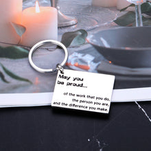 Load image into Gallery viewer, Employee Appreciation Gift for Coworker Boss Thank You Keychain for Friends Volunteer Coach Mentor Women Men Christmas Birthday Retirement Jewelry Colleague Leaving Goodbye Going Away Farewell Gifts