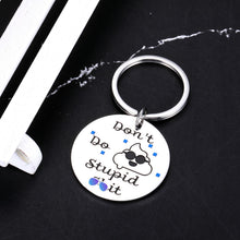 Load image into Gallery viewer, Funny Gifts Poop Emoji Keychain Gift for Teen Girls Boys Gag Gifts Graduation Gifts for Son Daughter from Mom Dad Birthday Come of Age Present Mothers Day Gifts for Mom Don't Do Stupid Key Chains