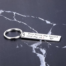 Load image into Gallery viewer, Christmas Gifts for Boyfriend Funny Keychain for Husband Anniversary for Him Couple Birthday Gifts for Men Key Chains from Women Girlfriend Wife Valentine’s Day Wedding Key Ring Tag Present