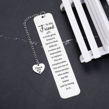 Load image into Gallery viewer, Bookmark Gifts for Friends, Best Friend Gifts Friendship Gifts for Women Friends Birthday Graduation Gifts for Her Women Female Friend Gift Ideas Stocking Stuffers Sentimental Gifts for Friends Female