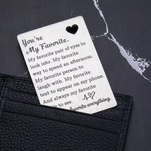 Load image into Gallery viewer, Stocking Stuffers for Men Boyfriend Christmas Gifts for Men Valentine’s Day Gifts for Him Boyfriend Husband Groom Wedding Anniversary Birthday Gift from Wife Girlfriend Couple Gift Wallet Card for Him