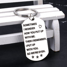 Load image into Gallery viewer, Funny Anniversary for Him Husband Boyfriend Keychain Gifts from Girlfriend Wife Birthday Gifts for Boyfriend Christmas Gifts for Husband Couple Stocking Stuffers for Men Valentines Day Gifts for Him