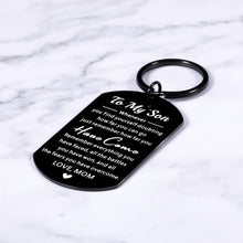 Load image into Gallery viewer, Son Gifts from Mom to My Son I Love You Keychain Gifts for Him 21st Birthday Gifts for Son Him Stepson Adults Inspirational Graduation Christmas Valentines Coming-to-Age Back to School Gifts for Boys
