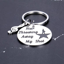 Load image into Gallery viewer, Hamilton Musical Merchandise Inspirational Keychain Gifts Not Throwing Away My Shot Broadway Theater Gift for Birthday Valentines Christmas Graduation Back to School Key Ring for Teen Girls