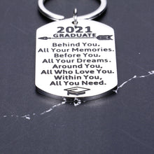 Load image into Gallery viewer, Gifts for Seniors Inspirational Keychain Gifts for Her Him Graduation Gift for Women 2021 Graduates College High School Students Teen Classmate Birthday Christmas Back to School Key Ring