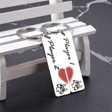 Load image into Gallery viewer, Valentines Day Gifts for Boyfriend from Girlfriend Funny Gamer Gifts Player 1 Player 2 Matching Keychain Gifts for Gamer Couple Anniversary Engagement Birthday Gifts for Husband Fiance from Wife