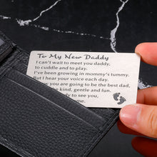 Load image into Gallery viewer, New Dad Gifts for Men Daddy to Be First Time Wallet Card Insert Fathers Day Gift for Dad Expectant Father to Be Husband from Wife Pregnancy Baby Announcement Gift for Soon to Be Dad Birthday Christmas