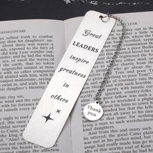 Load image into Gallery viewer, Leader Employee Appreciation Gifts Bookmark Boss Lady Gifts for Women Boss Day Thank You Gifts for Leader Boss Manager Supervisor Coworker Leaving Goodbye Retirement Gifts New Job Promotion Christmas