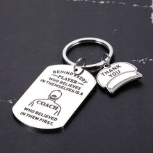 Load image into Gallery viewer, Coach Appreciation Thank You Gifts Keychain for Football Volleyball Softball Baseball Soccer Coach Gifts Stocking Stuffers for Men Women Sports Match Team Gifts for Coach Christmas Retirement Gifts