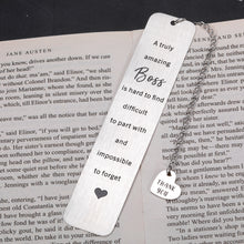 Load image into Gallery viewer, Boss Day Gifts, Boss Lady Gifts for Women, Boss Gifts for Women Men, Thank You Gifts Bookmark for Boss Leader Mentor Supervisor Retirement Goodbye Leaving Going Away Gifts for Boss Christmas Birthday