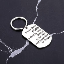 Load image into Gallery viewer, Gifts for Your Boss Keychain for Men Women Gifts for Boss Female Male Appreciation Leaving Away Retirement Present for Lady Leader Mentor Supervisor Boss’s Day Birthday Christmas Thanksgiving Jewelry