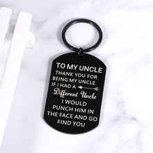 Load image into Gallery viewer, Gifts for Uncles from Niece Nephew Kids, Gag Funny Uncle Gifts Keychain, Thank You for Being My Uncle Gifts for Christmas Uncle's Day Birthday Thanksgiving Fathers Day