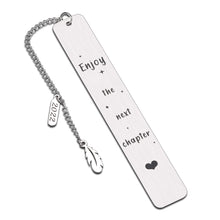 Load image into Gallery viewer, 2022 Inspirational Bookmark with Chain Christmas Graduation Gifts for Him Her Promotion Retirement Birthday Gifts for Women Men Teens Boy Girl Book Lovers Boss Coworker Leaving Gifts New Dad Mom Gifts