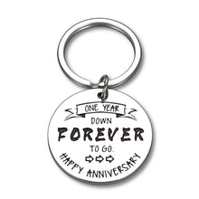 Load image into Gallery viewer, 1 Year Anniversary Keychain Christmas Gifts for Him Her Boyfriend Girlfriend Stocking Stuffers Gifts for Women Men One Year Wedding Anniversary for Husband Wife Men Valentines Day Birthday Gifts